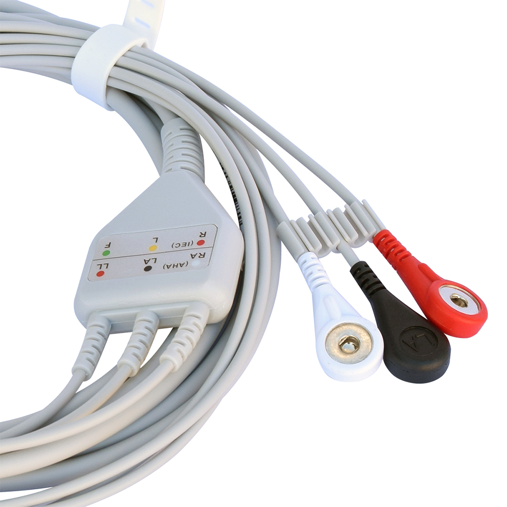 Cable de ECG 3 derivaciones Cable de ECG 3 derivaciones