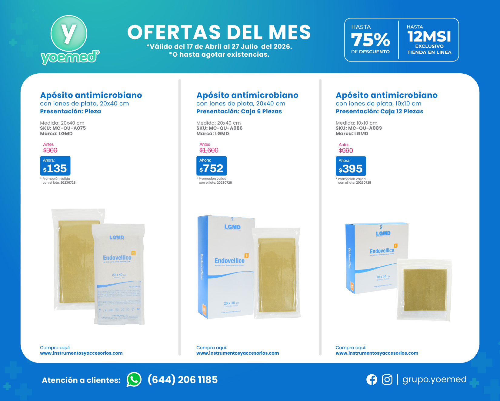 Apósitos antimicrobianos